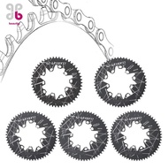 Baosity Double Oval Chainring with Bolts Lightweight Chainwheel Nuts Plate for Folding Bike 110 130 