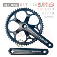Sulane Aeneas 53T 1-layer square core crankshaft aluminum steel disc mounted on racing bike