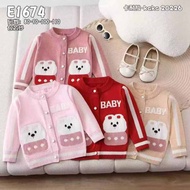 KidsLS | Wholesale wholesale wholesale | 52-E1674 Girls' Cardigan | 1-4 years | Price per 4 pieces, 