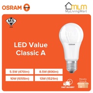 OSRAM 5.5W/8.5W/10W/11W/13W E27 LED VALUE CLASSIC A BULB 1Pcs