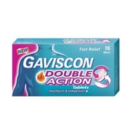 GAVISCON DOUBLE ACTION tablet (16 TABS)/ MEDICINE FOR RELIEF OF STOMACH ULCERS