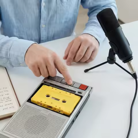 Clear Case Blank Cassette Tapes Yellow Cassette Tape 45min Cassette Tape 45 Minutes Audio Cassette T