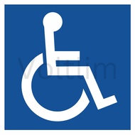 Symbol of Access for Person With Disabilities (PWD) Dark Blue Sticker Label