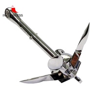 Inflatable Boat 316 Stainless Steel Iron Metal Anchor for Boat Kayak Dinghy Raft Fishing Boat Kayak 0.7Kg