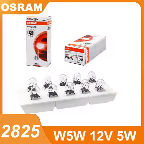 OSRAM T10 W5W 12V 5W W2.1x9.5d 2825 Original Car Interior Light Standard Turn Signal Light Yellow Ca