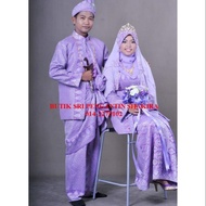 [JUAL] Baju Songket Pengantin Ungu Purple Perempuan & Lelaki