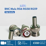 BNC Male Crimp Connector RG6 RG58 RG59 3G HD SDI Connector RG 58 59 6 Quality Crimping - KN157