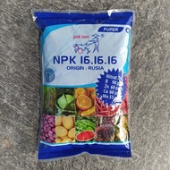 ORY PUPUK NPK MUTIARA 16-16-16 1 KG/REPAG NPK  PUPUK MUTIARA 1 KG /250 gram  NPK 161616/ PUPUK SEIMBANG TERMURAH/NPK 1616 BIRU INTERFLOR 16- 16 - 16 PUPUK TANAMAN