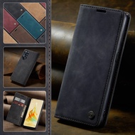 For Oppo Reno 8T Reno8 T Reno8T 5G Matte PU Leather Flip Case Reno8 Pro 8Z 5G Reno 8 Lite Shockproof Protection Phone Cover with Card Slots