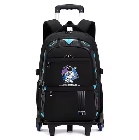 Chilren Rolling Luggage Backapck Bag Waterproof School Trolley Bags boys School Trolley Backpack for