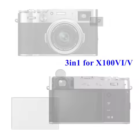 Glass Screen Protectors for Fujifilm X100VI X100V Display LCD / EVF Viewfinder