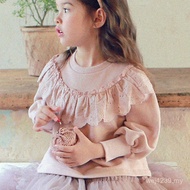 2025 Short Strawberry Color Feiqiu Style Children's Sweatshirt Korean Girl Ready Stock Shanbang New 