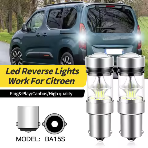 1156 BA15S P21W Led Car Reverse Lights Canbus Backup Bulbs White Lamp For Citroen Berlingo,C1,C2,C3/