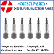 6pcs Pump Element Plunger and Barrel Assembly A85 131151-6920 for ISUZU Elf 4BA1