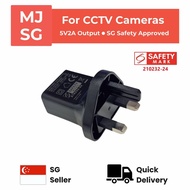 Power Adapter 5V 2A For WiFi CCTV Cameras With Singapore Safety Mark