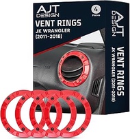 AJT DESIGN Vent Rings (2011-2018 Wrangler JK) - RED