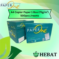 ONE BOX Paper One 75gsm 500s A4 Copier Paper 5reams