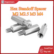Hex Threaded Standoff Screw，Thread PCB Stand-off Spacer  304 Stainless Steel Male to Female Threaded