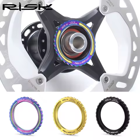 RISK Titanium Alloy MTB Bicycle CP Center Lock Disc Cover Road Bike Lock Ring Nut Center Lock Cover 