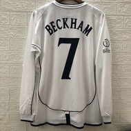 High-Quality 2002 England Home Long-Sleeve Retro Jersey – Beckham #7