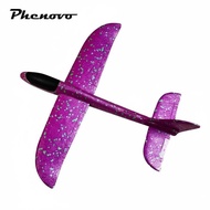 [Phenovo] Foam Glider Toy with LED Light Large EPP Airplane Toy for Kids Outdoor Throw Play Aeroplan