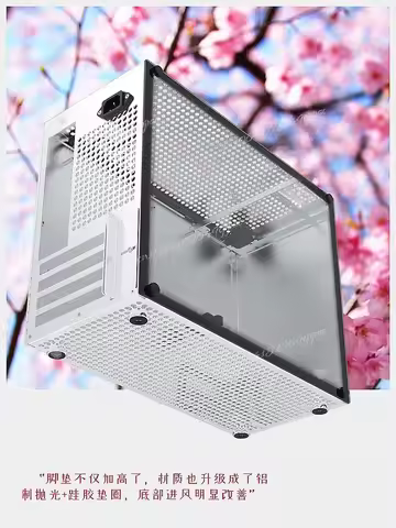 C2P MATX ITX Small Case, All Aluminum Case, Glass Side Transparent ATX Power K88 Mini Computer Case