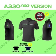 Polo shirt Airbus A330 Neo Shirt Embroidered Cotton Polyester