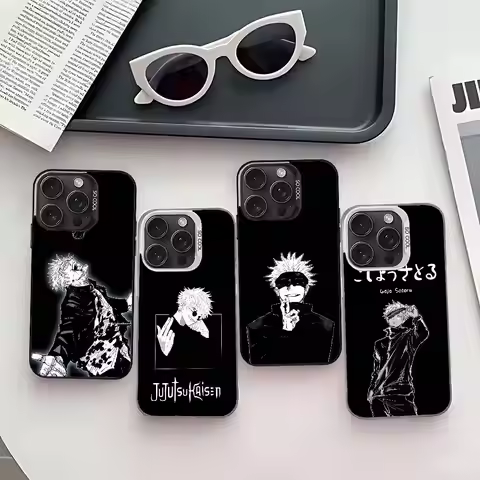 J-Jujutsu K-Kaisen G-Gojo Phone Case Sleek Silver Shockproof Phone Case For IPhone 17,16,15,14,13,12
