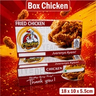 KFC Box (02)18x10 Fried Chicken LaminatedIVORY Fried Chicken Box/ Fried Chicken Dip Crushed Chicken/