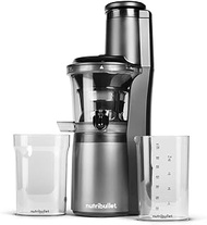 nutribullet Slow Juicer, Slow Masticating Juicer Machine, Easy to Clean, Quiet Motor &amp; Reverse Function, BPA-Free, Cold Press Juicer with Brush, 150 Watts, Charcoal Black, NBJ50300