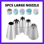 5pcs Nozzle Large Size Churros Nozzles 1A 1E 1C 1M 356 9FT Flower Mouth Decorating Mouth Combination