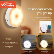 Night Light 1Pcs Magnetic Motion Sensor Usb Rechargeable Wireless Body Induction Lamp Intelligence L