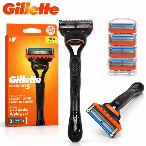 Gillette Razor for Men 5 Layer Blade Fusion5 Series Safety Manual Shaver with Precision Trimmer Repl