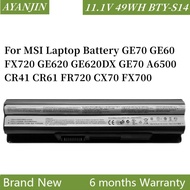 BTY-S14 Laptop battery For MSI Laptop Battery GE70 GE60 FX720 GE620 GE620DX GE70 A6500 CR41 CR61 FR7