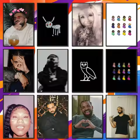 For Drake ICEMAN Habibti Maid of Honour Poster Sticker Cover Bars Custom Film Self-adhesive Ornament