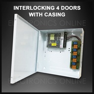 Interlocking EM Lock 4 Doors Are Initially Opened Interlocking Between 4 Doors Battery Backup