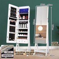 SG stk❤️full length standing wall mirror Dual Cabinet light Hanging dressing makeup Large storage cosmetic jewelry wood