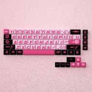 Keycaps custom Bad Sweetheart Black Pink Two-Dimensional Anime Theme Keycaps PBT Sublimation Origina