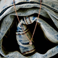 SWAN - Mia Single Bezel Necklace สร้อยคอเงินแท้ จี้เพชรคิวบิกเซอร์โคเนีย เรียบง่ายแต่ดูหรูหรา