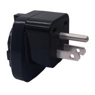 Black white 10A 250V USA 2P E grounded power adaptor plug AU/UK/US/EU to US travel adaptor plug sock