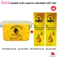 Combo 2 Chai Lột Lạnh Collagen S2 + Kem Body Cốt Thái Xô 500gr Hỗ trợ sáng da và dưỡng ẩm body