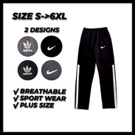 N.IKE AD.DIDAS UNISEX TRACKSUIT/ MEN BLACK COLOR TRACKSUIT/ SELUAR TRACKSUIT LELAKI PEREMPUAN/ SPORT TROUSERS