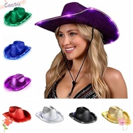 CACTU Space Cowgirl Hat, EVA Shiny Light Up Cowgirl Hat, Durable Composite LED Comfortable Cowboy Ha