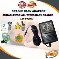 18V 500mA Cradle Baby Adaptor Adapter Plug Buaian Elektrik Buai Baby AC/DC 电摇篮插头
