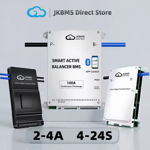 JK Smart BMS 4S 200A 120A RS485 CANBUS 8S 10S 16S 20S 24V 48V 72V Active Balance 2A LiFePO4 Li-ion L