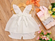 [HCM]Set đồ bộ cho bé gái ?hình bi xinh đính nơ viền bèo cực xinh vải voan thái mềm mại thoáng mát t