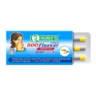 Hurix's 600 Fluaway Improved Capsules 6's Flu, Cough, Nasal Congestion ubat demam, selsema
