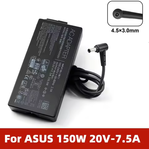 150W 20V7.5A 4.5X3.0mm for Asus Vivobook Pro M7600 M6500 N7401 K6500 K571 X571 Q540,Zenbook Pro UM53