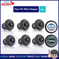 Vacu Vin Grey Wine Saver Vacuum Stoppers - 6 Piece Set