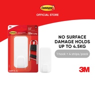 3M Command X-Large Hook, 17010-ES, No Surface Damage, Holds up to 4.5Kg, 1 pc/pack, For general purp